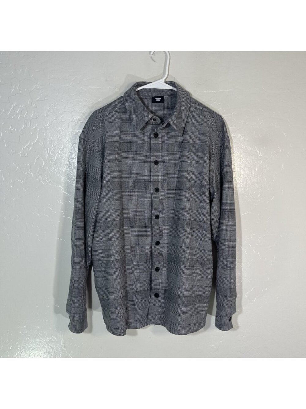 PXG Shirt Womens Small Gray Plaid Long Sleeve Button Up Twill Golf Casual Fall